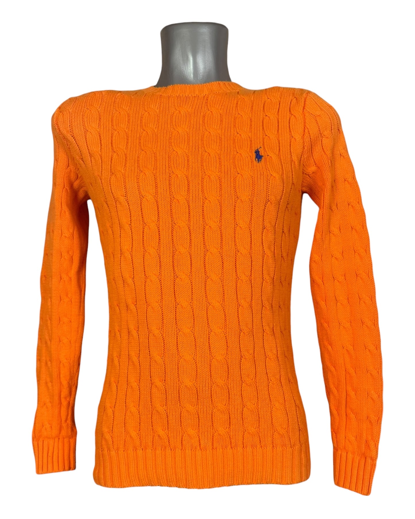 Polo Ralph Lauren Zopfmuster Pullover orange Größe S