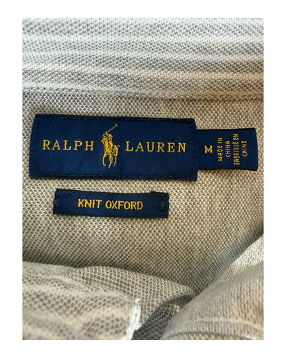Polo Ralph Lauren Knit Oxford Bluse grau Größe M