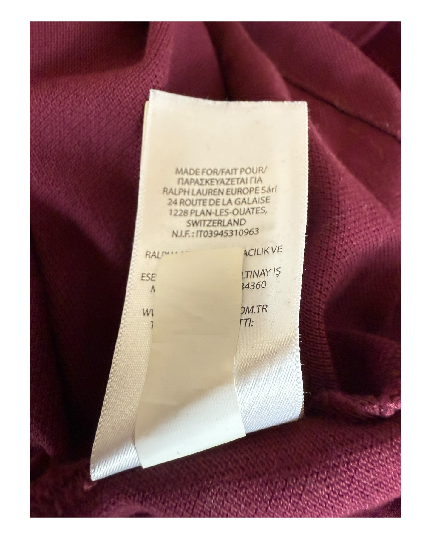 Polo Ralph Lauren Poloshirt bordeauxrot Größe L