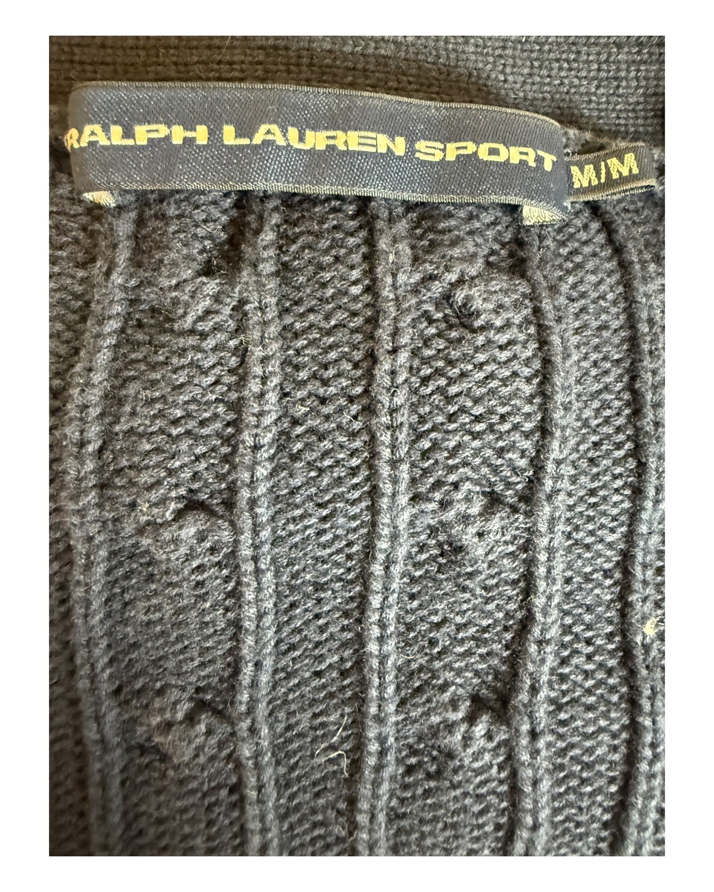 Polo Ralph Lauren Zopfmuster Cardigan marineblau Größe M