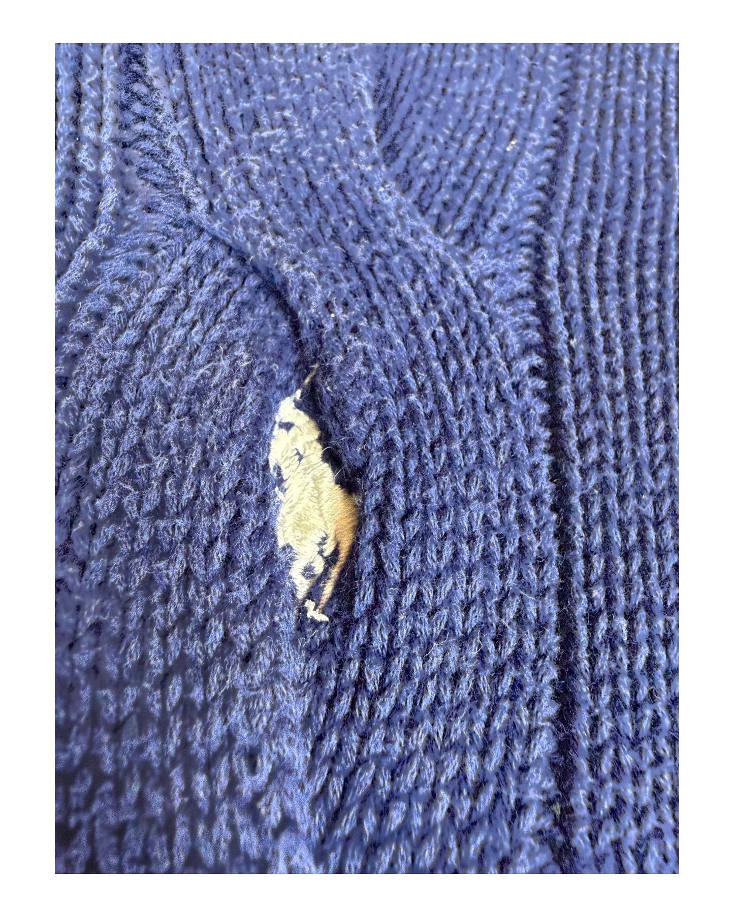 Polo Ralph Lauren Zopfmuster Pullover marineblau Größe M
