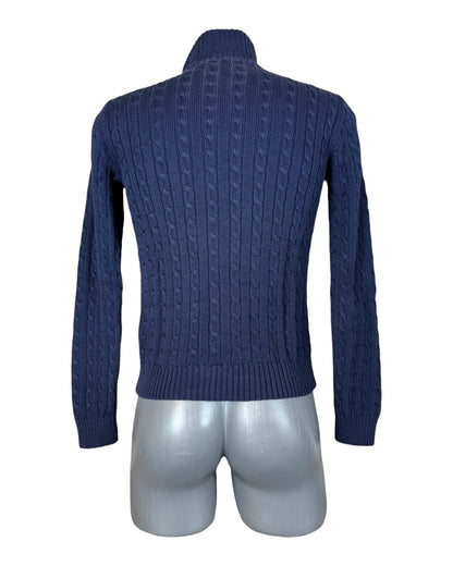 Polo Ralph Lauren Zopfmuster Strickjacke marineblau Größe S