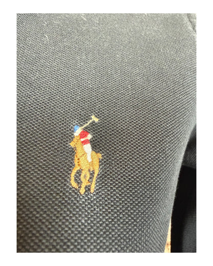Polo Ralph Lauren Knit Oxford Bluse schwarz Größe M