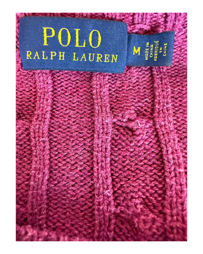 Polo Ralph Lauren Zopfmuster Pullover pink Größe M