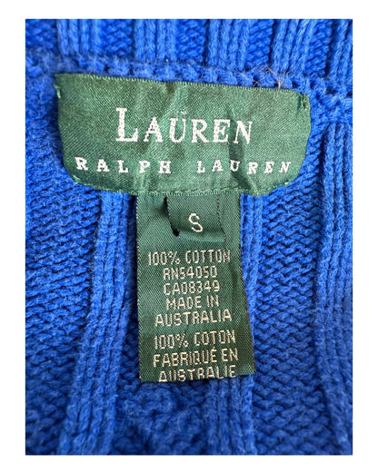 Polo Ralph Lauren Zopfmuster Pullover blau Größe S
