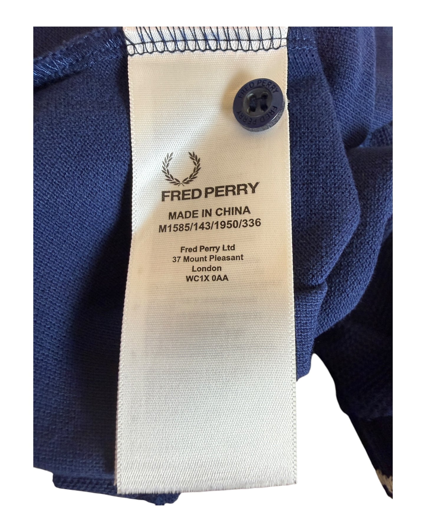 Fred Perry Poloshirt blau Größe M