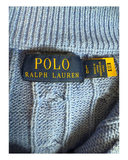 Polo Ralph Lauren Zopfmuster Pullover blau Größe L