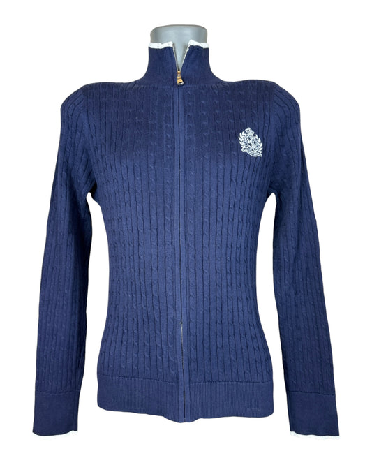Polo Ralph Lauren Zopfmuster Strickjacke royalblau Größe L