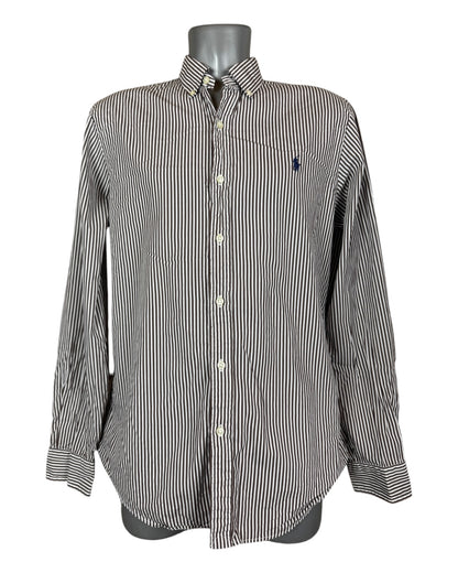 Polo Ralph Lauren Hemd braun weiß gestreift Größe M