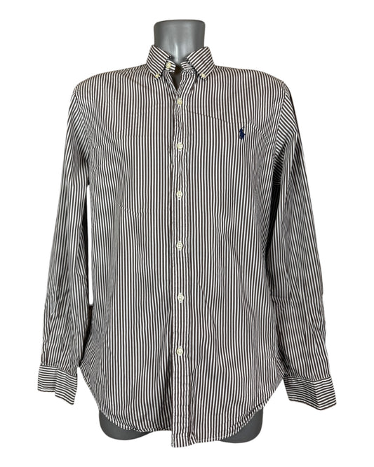 Polo Ralph Lauren Hemd braun weiß gestreift Größe M