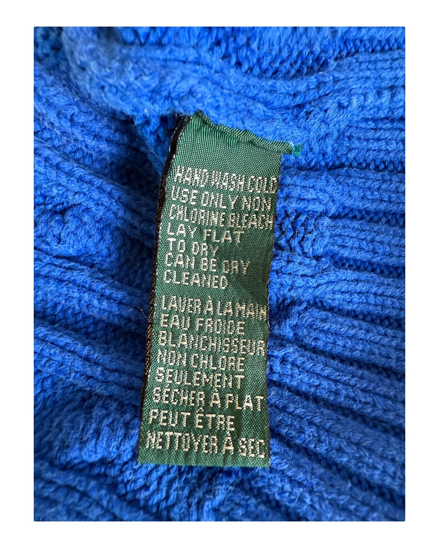 Polo Ralph Lauren Zopfmuster Pullover blau Größe S