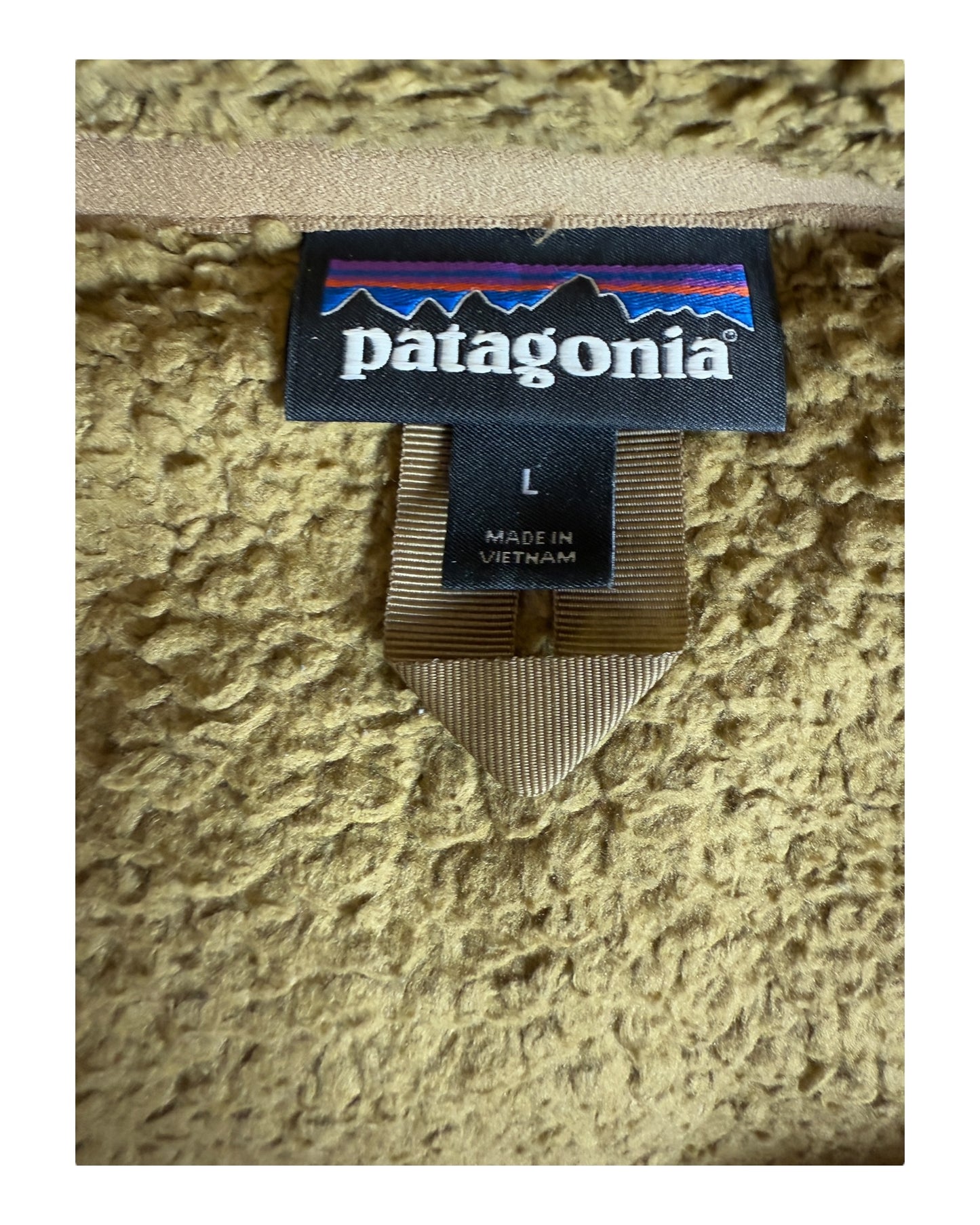 Patagonia Fleece Half Zip Pullover ocker Größe L