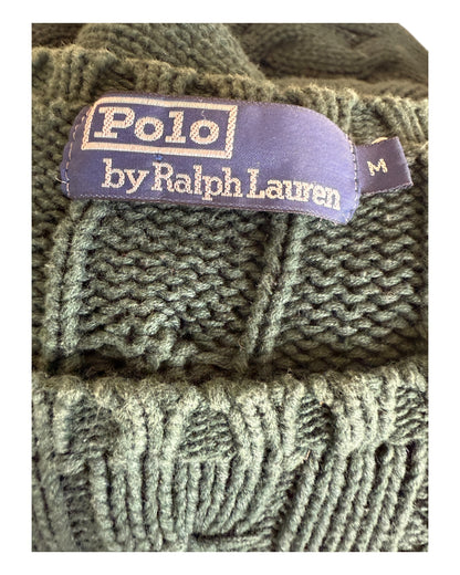 Polo by Ralph Lauren Zopfmuster Pullover grün Größe XL