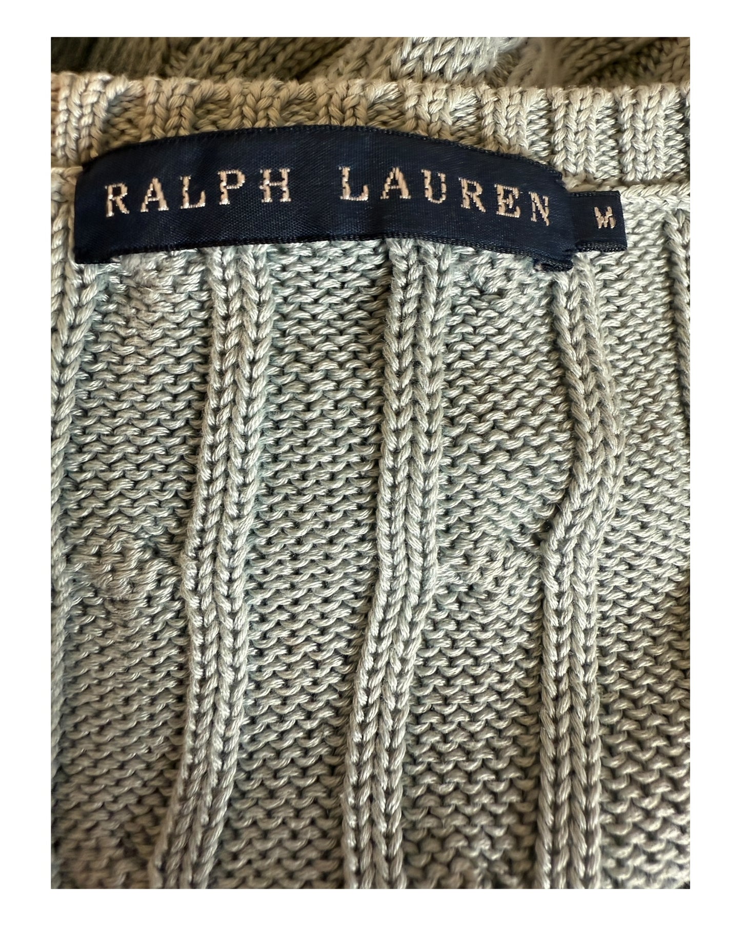 Polo Ralph Lauren Zopfmuster Pullover hellblau Größe M