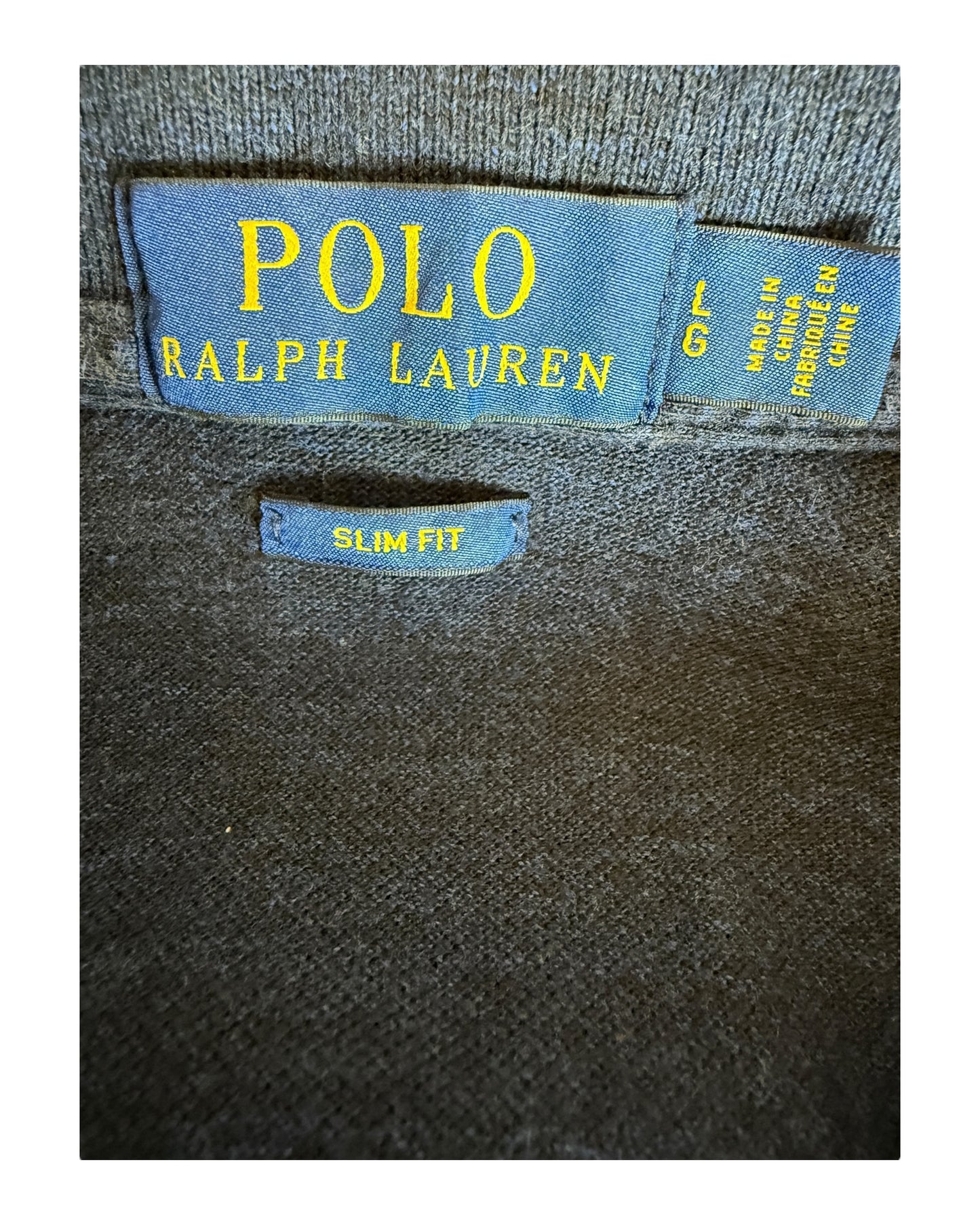 Polo Ralph Lauren Poloshirt marineblau meliert Größe L