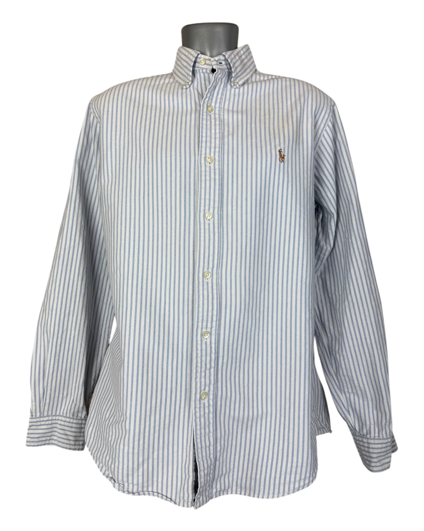 Polo Ralph Lauren Oxfordhemd hellblau weiß gestreift Größe L