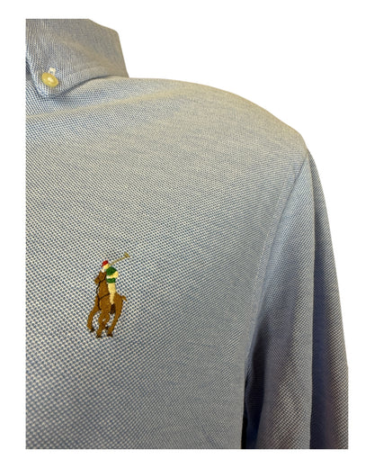 Polo Ralph Lauren Knit Oxfordhemd hellblau Größe M