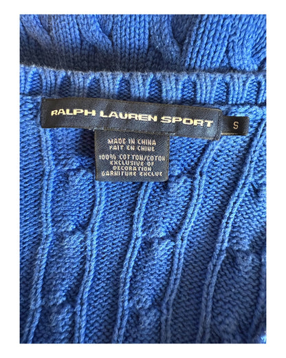 Polo Ralph Lauren Zopfmuster Pullover blau Größe S