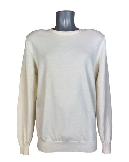 Suit Supply Pullover Merinowolle creme Größe L