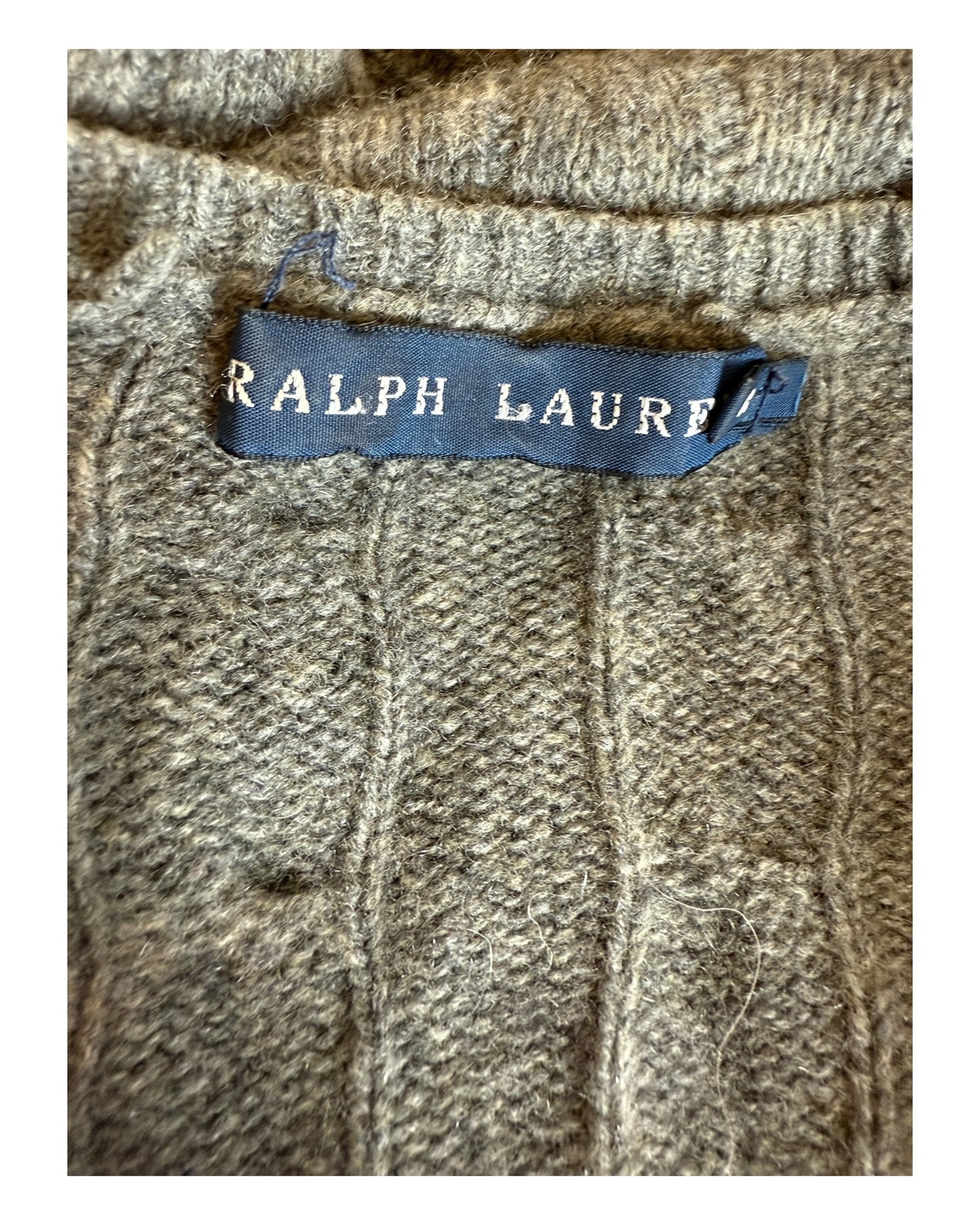 Polo Ralph Lauren Zopfmuster Pullover grau Größe M