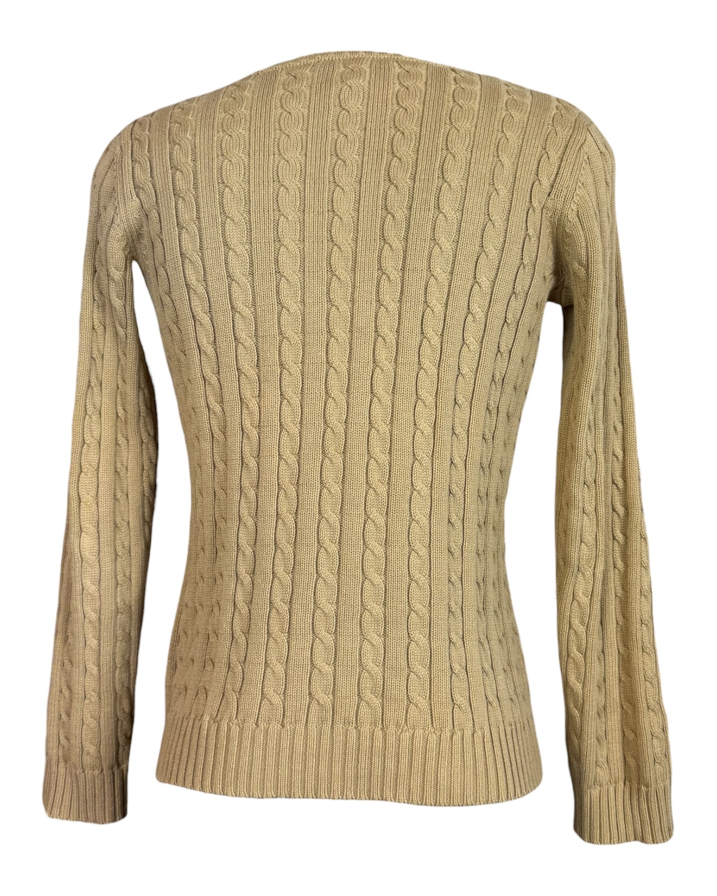 Polo Ralph Lauren Zopfmuster Pullover beige Größe S