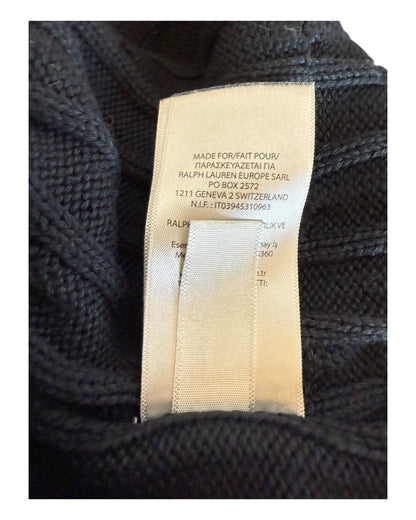 Polo Ralph Lauren Zopfmuster Pullover schwarz Größe S
