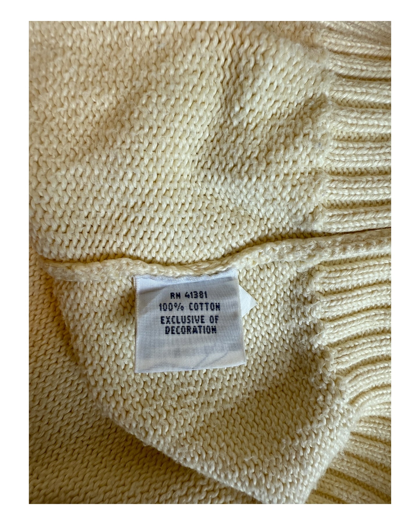 Polo Ralph Lauren Half Zip Pullover creme Größe L