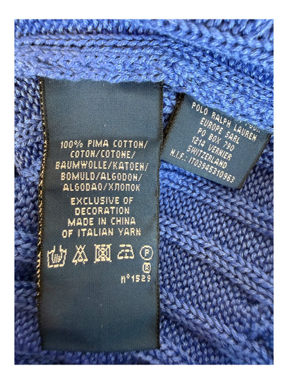 Polo Ralph Lauren Zopfmuster Pullover blau Größe M