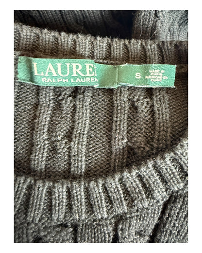 Polo Ralph Lauren Zopfmuster Pullover schwarz Größe S