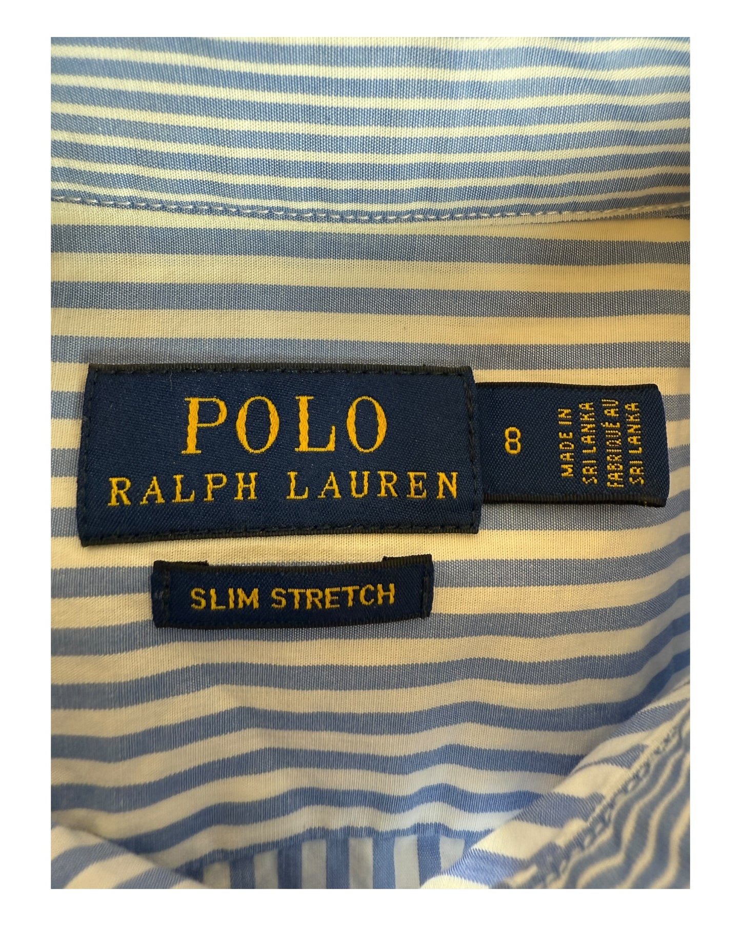 Polo Ralph Lauren Bluse hellblau weiß gestreift Größe S