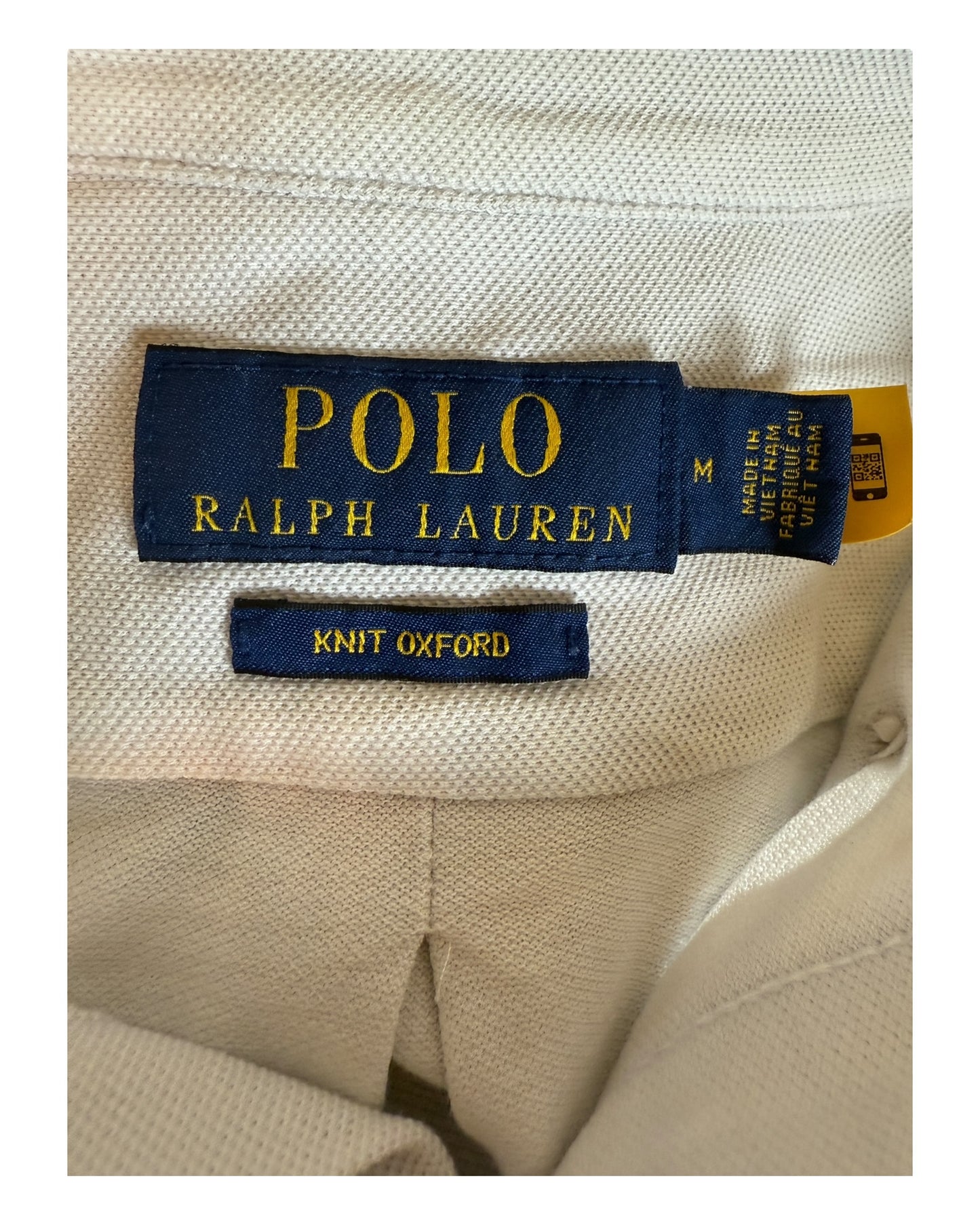Polo Ralph Lauren Knit Oxfordhemd weiß Größe M