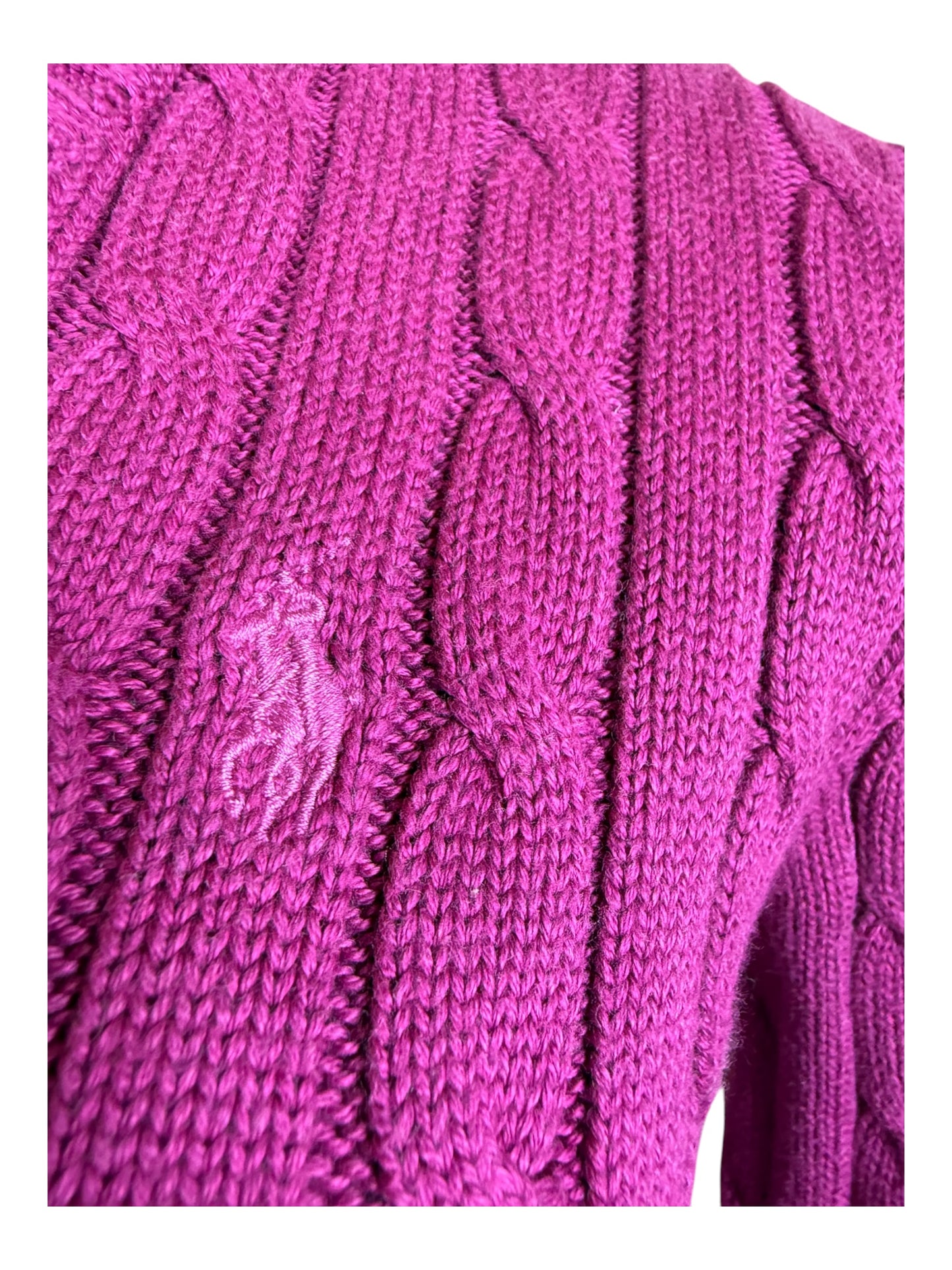 Polo Ralph Lauren Zopfmuster Pullover pink Größe S