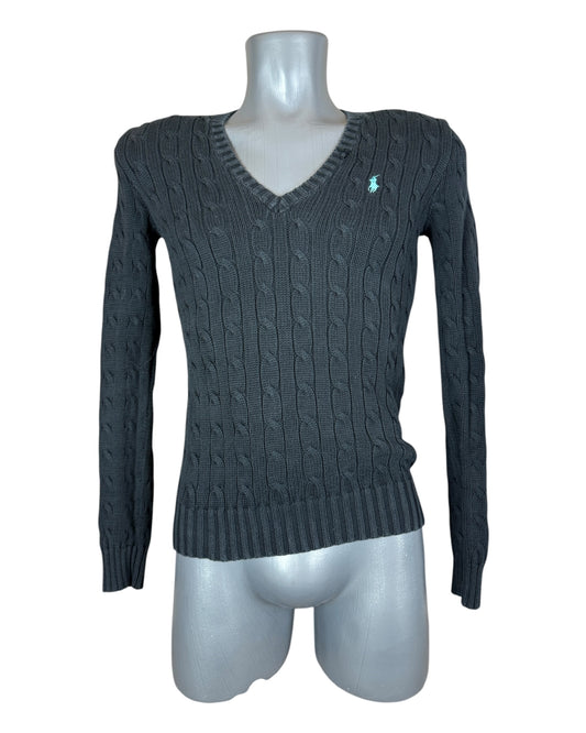 Polo Ralph Lauren Zopfmuster Pullover schwarz Größe S