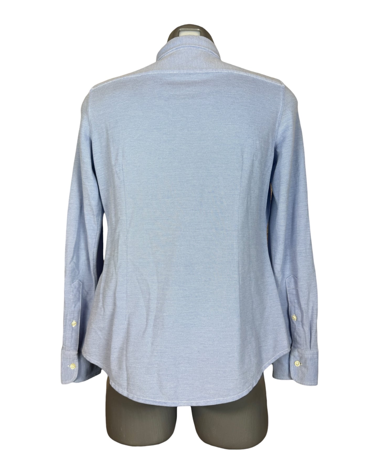 Polo Ralph Lauren Knit Oxford Bluse hellblau Größe L