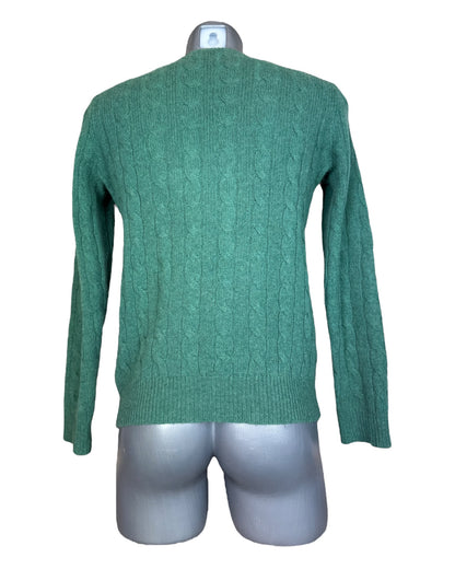 Polo Ralph Lauren Zopfmuster Pullover grün Größe S