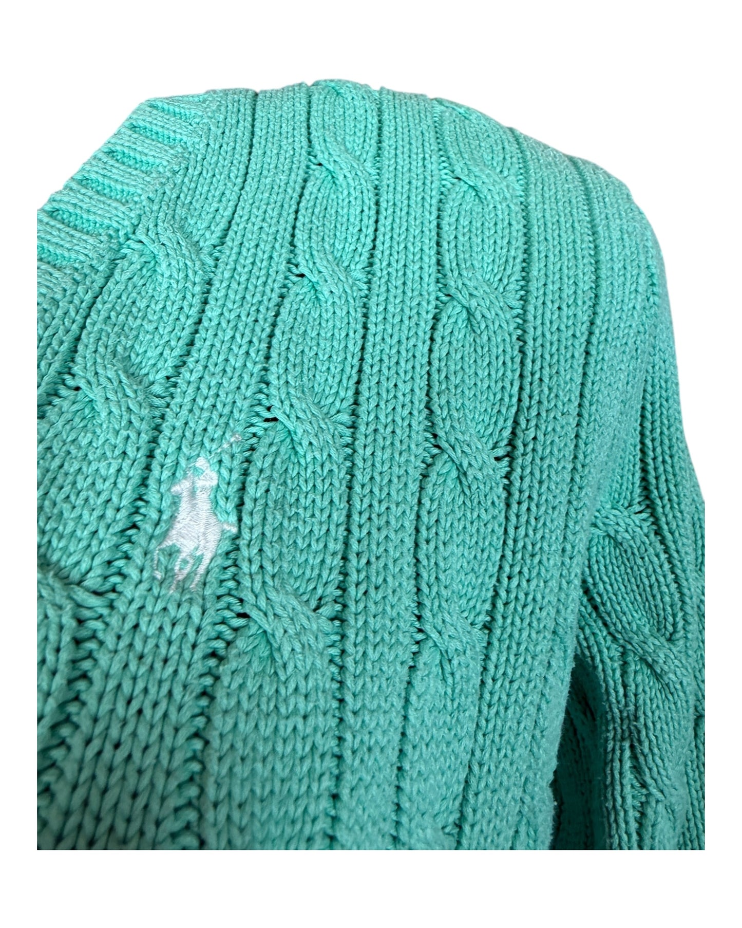 Polo Ralph Lauren Zopfmuster Pullover türkis Größe L