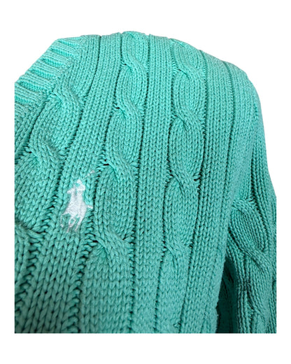 Polo Ralph Lauren Zopfmuster Pullover türkis Größe L