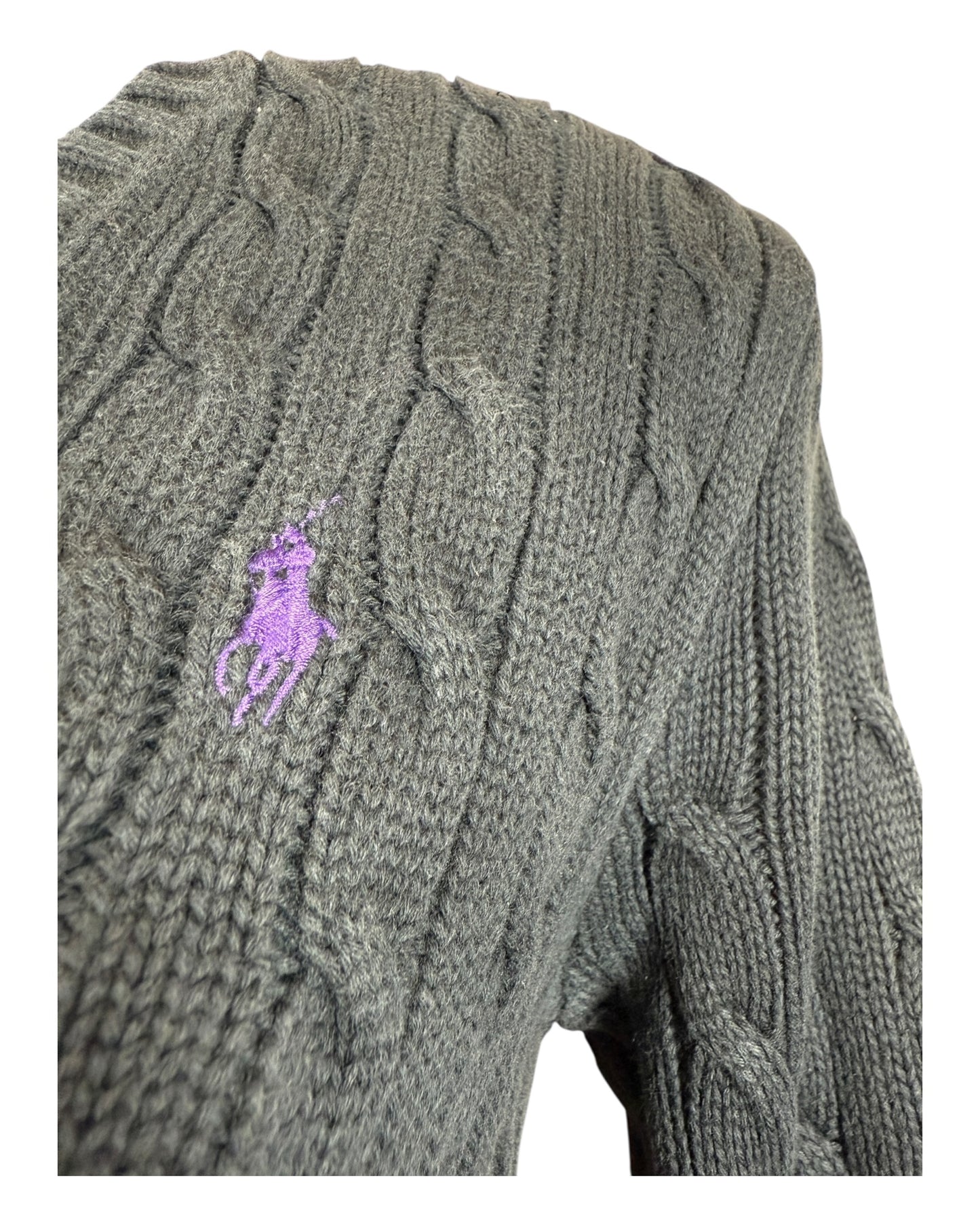 Polo Ralph Lauren Zopfmuster Pullover schwarz Größe L