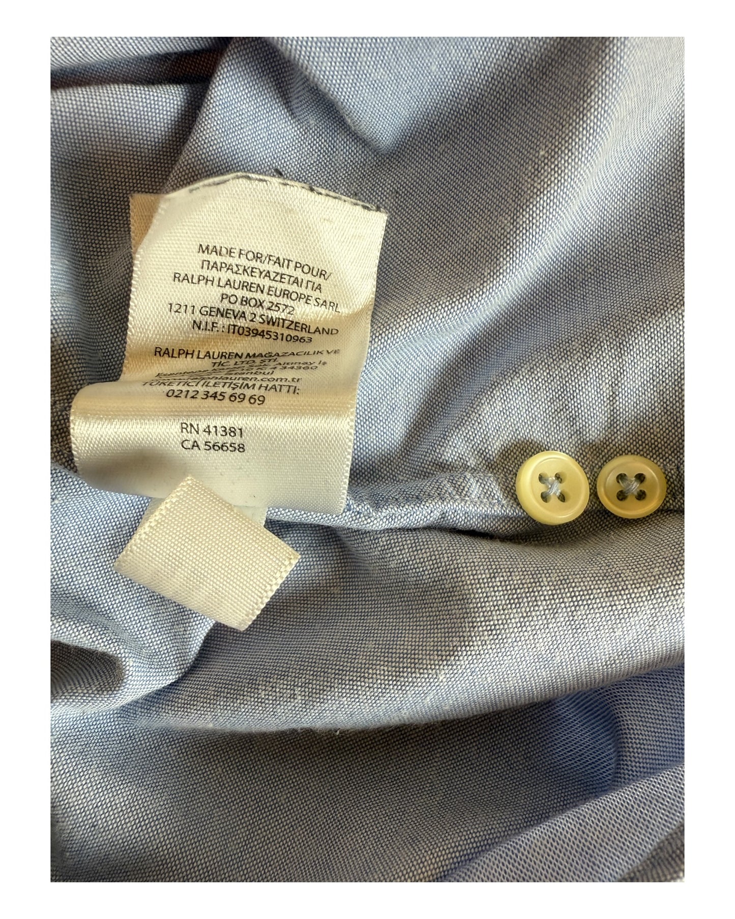 Polo Ralph Lauren Oxford Bluse hellblau Größe M