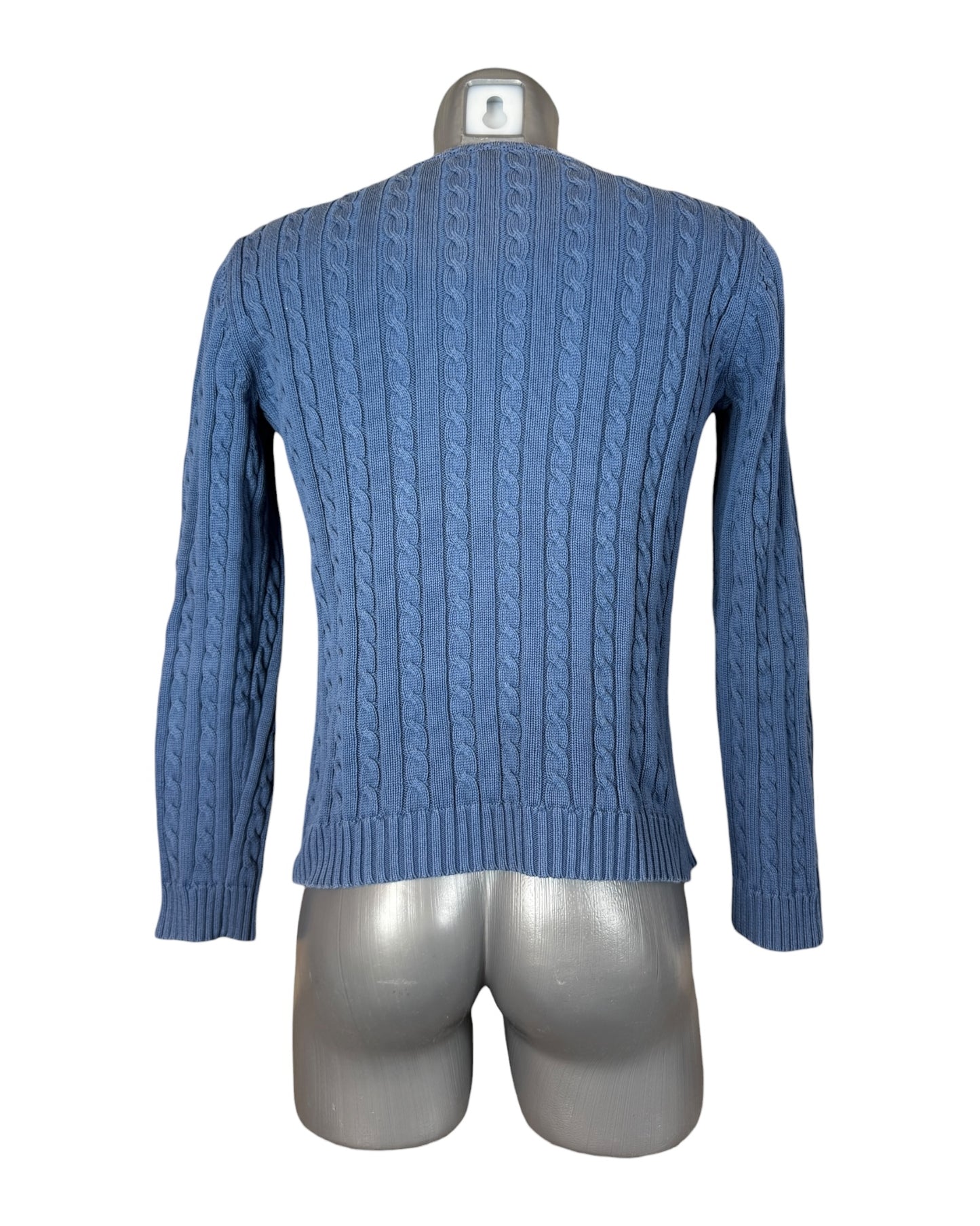 Polo Ralph Lauren Zopfmuster Pullover blau Größe M