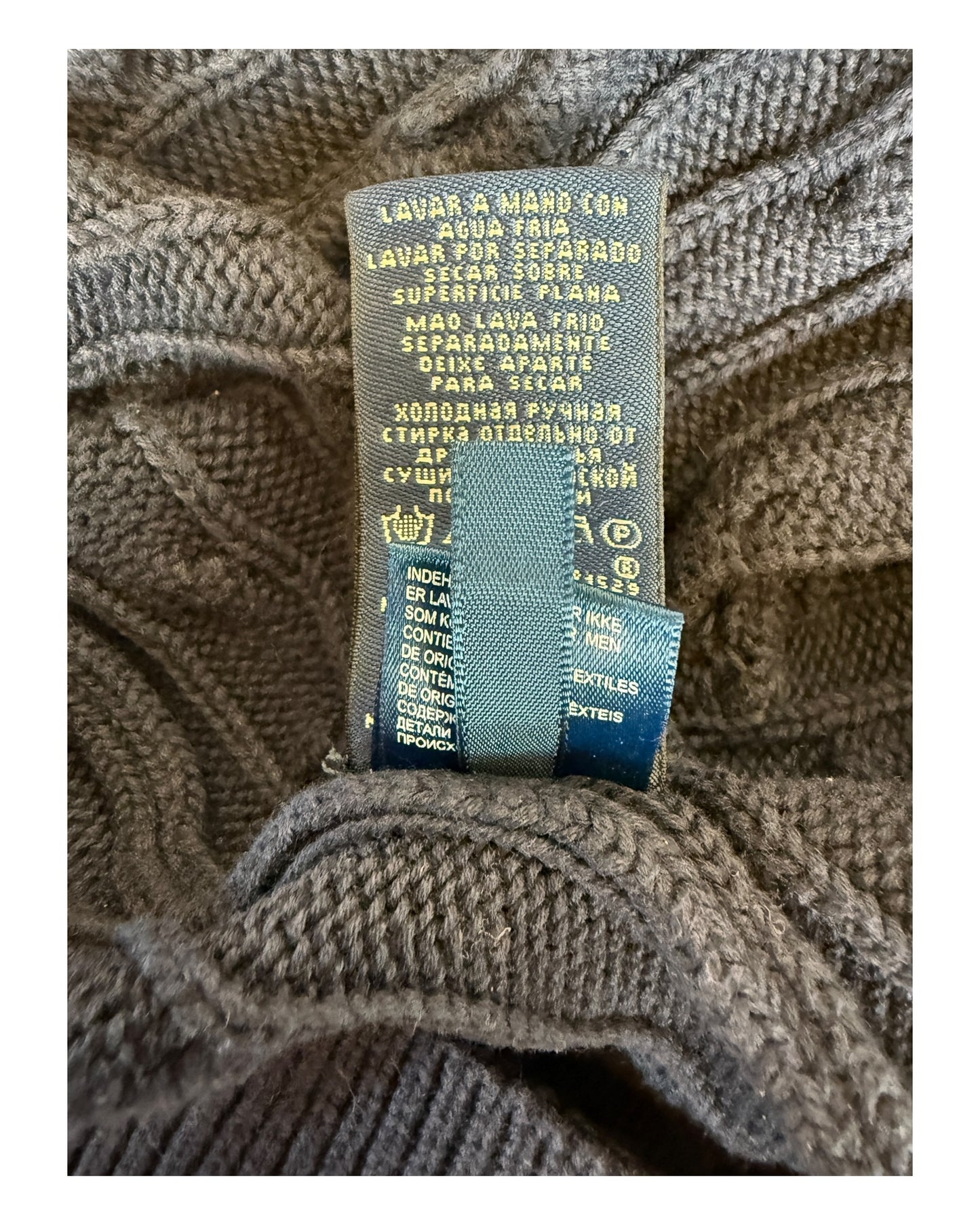 Polo Ralph Lauren Zopfmuster Cardigan marineblau Größe M