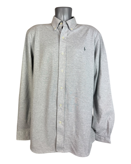 Polo Ralph Lauren Knit Oxfordhemd grau Größe L