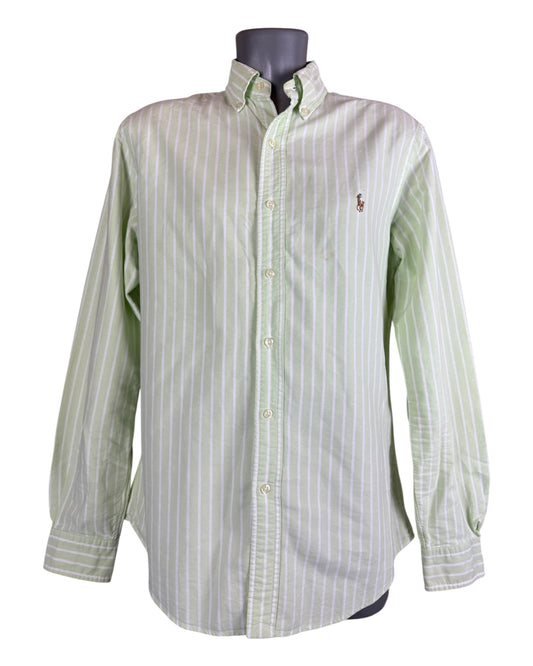 Polo Ralph Lauren Oxfordhemd grün weiß gestreift Größe M