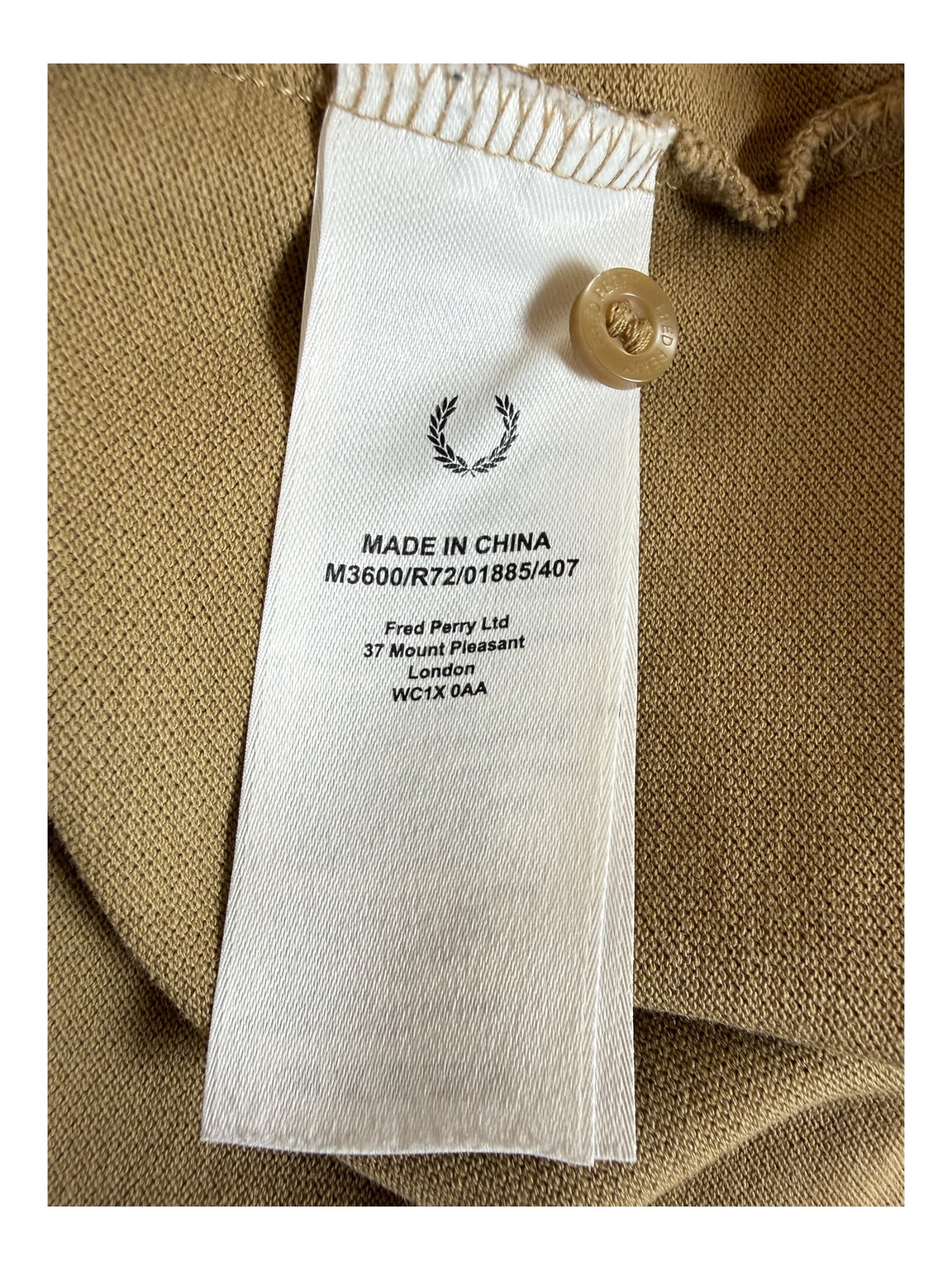 Fred Perry Poloshirt beige Größe M