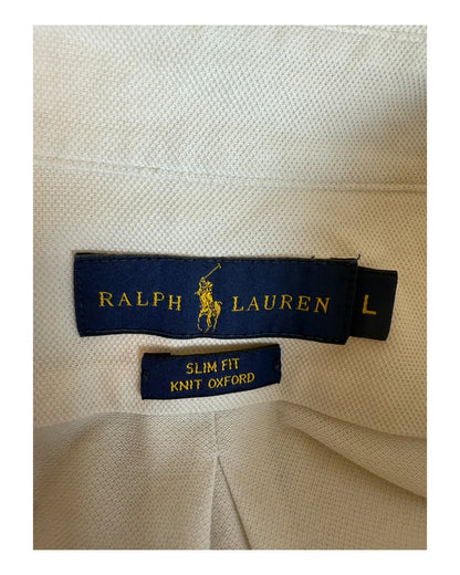Polo Ralph Lauren Knit Oxfordhemd weiß Größe L