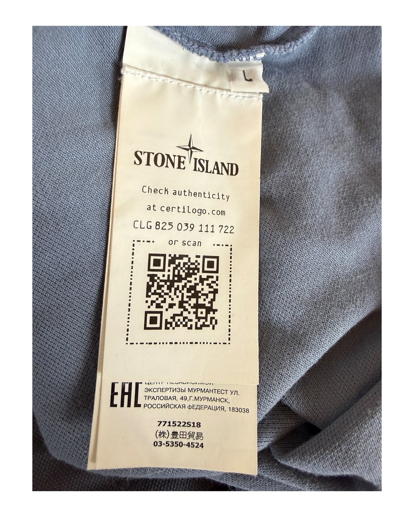 Stone Island Poloshirt blau Größe L