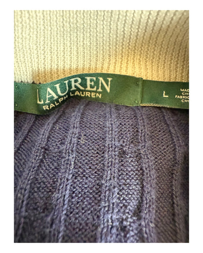 Polo Ralph Lauren Zopfmuster Strickjacke royalblau Größe L