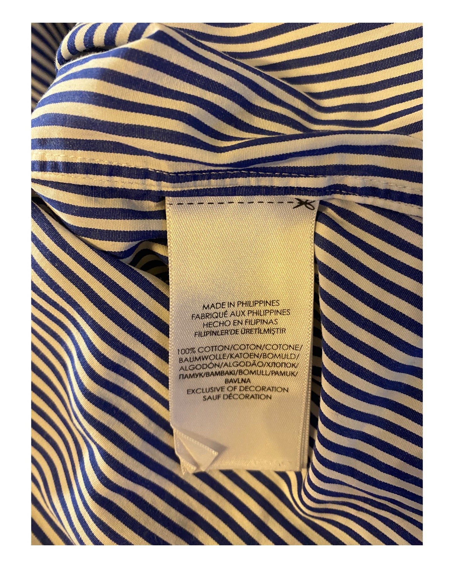 Polo Ralph Lauren Hemd blau weiß gestreift Größe M