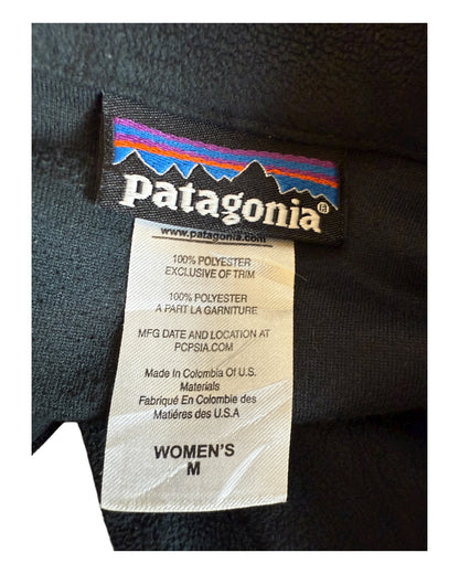 Patagonia Fleece Half Zip Pullover schwarz Größe M