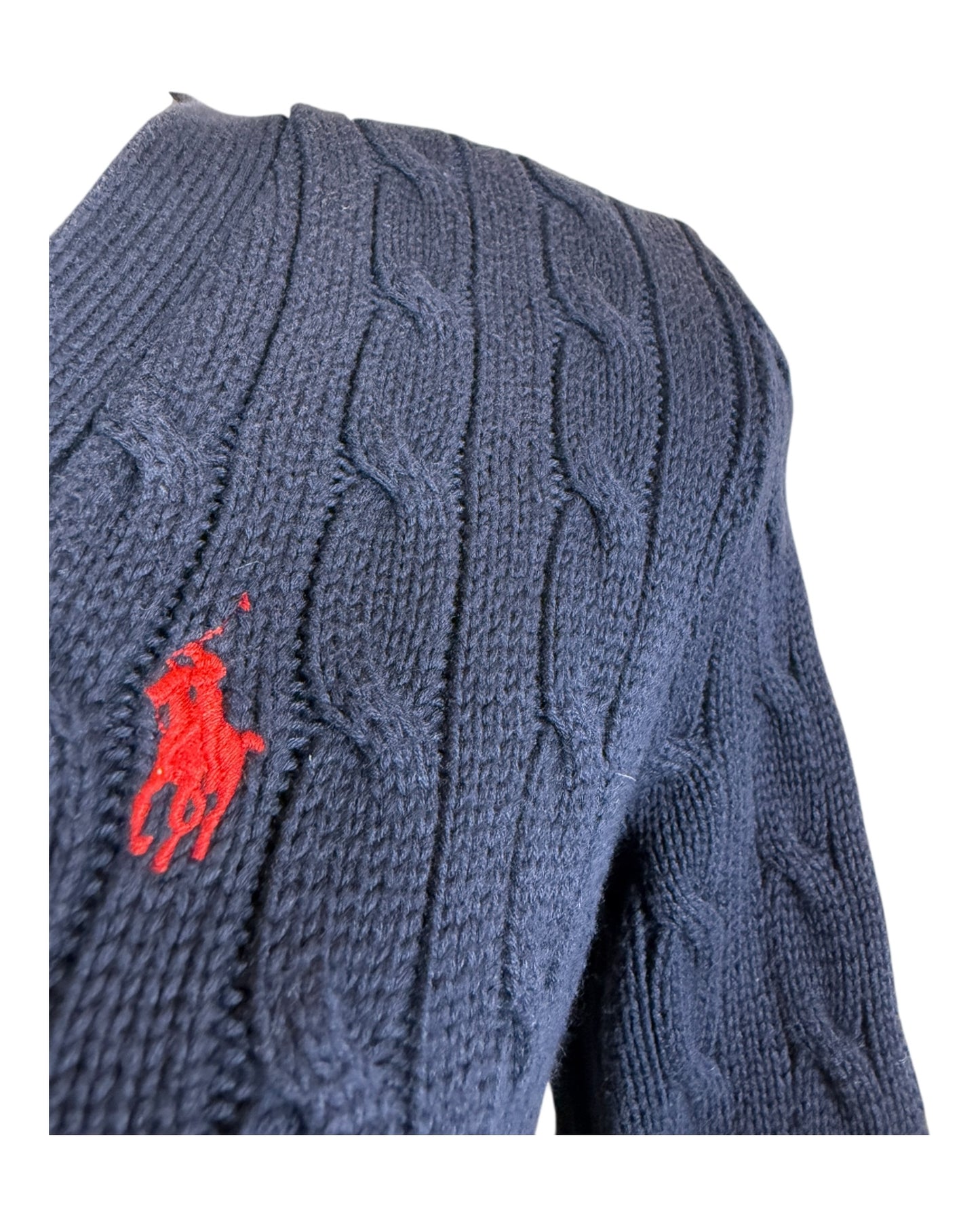 Polo Ralph Lauren Zopfmuster Cardigan marineblau Größe M
